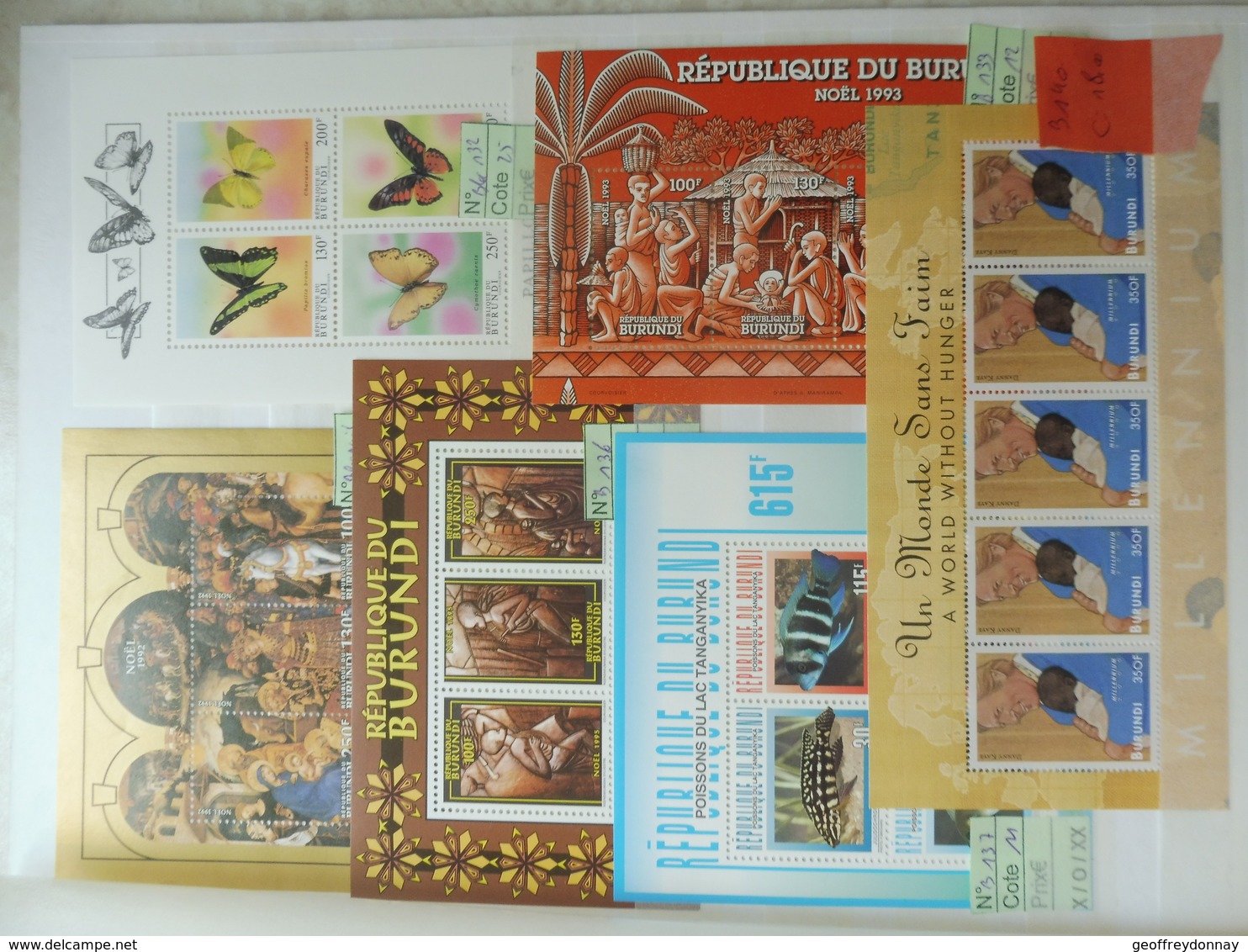 Burundi Lot De Bloc En Neuf** Bloc 131/40 Complet Année 1992 A 2000 A SAISIR 10 Pourcent De La Cote - Collections
