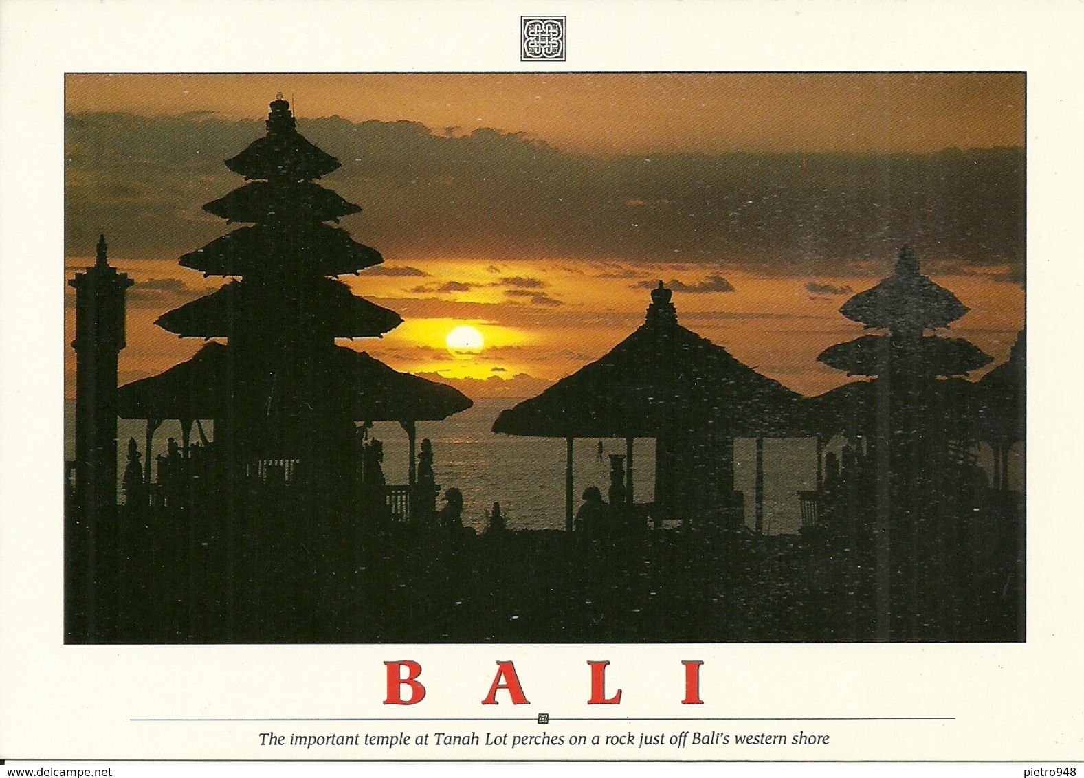 Bali (Indonesia) Temple At Tanah Lot Perches On A Rock Just Off Bali's Western Shore, Sunset, Tramonto, Coucher Du Solei - Indonesia