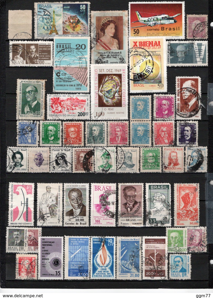 49 TIMBRES BRESIL OBLITERES OBLITERES & NEUF* DE 1889 à 1969 - Oblitérés