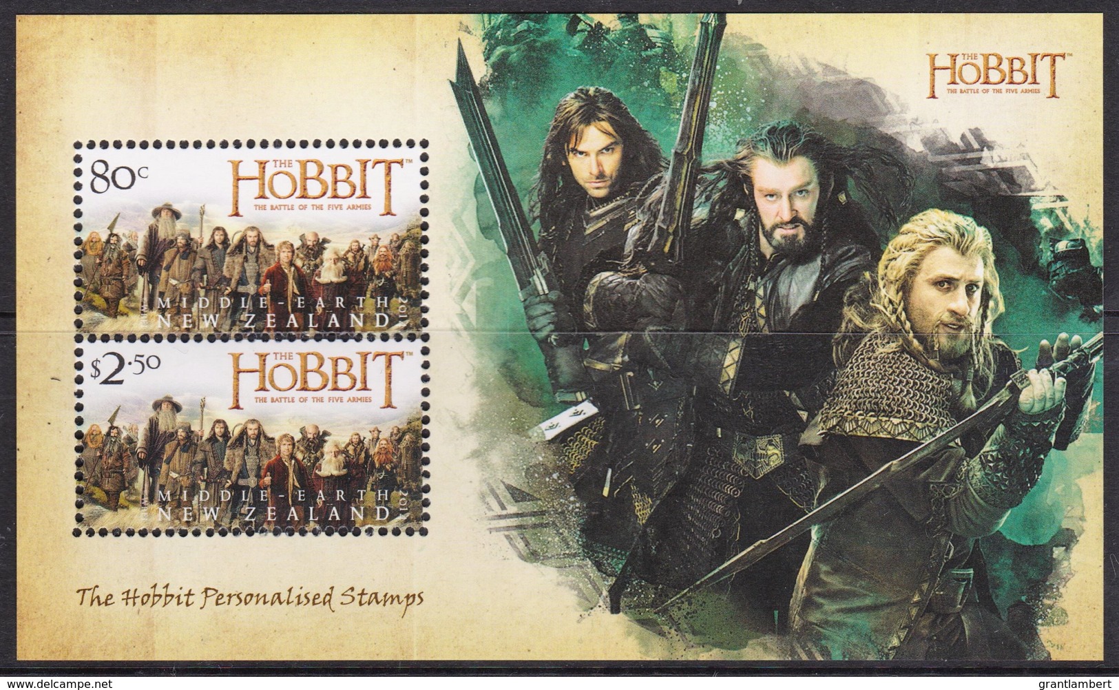 New Zealand 2014 The Hobbit - The Battle Of The Five Armies Minisheet MNH - Unused Stamps