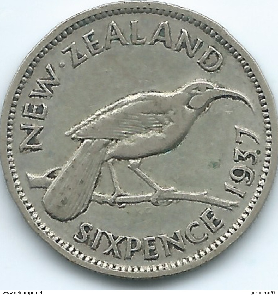 New Zealand - George VI - 1937 - 6 Pence - KM8 - New Zealand
