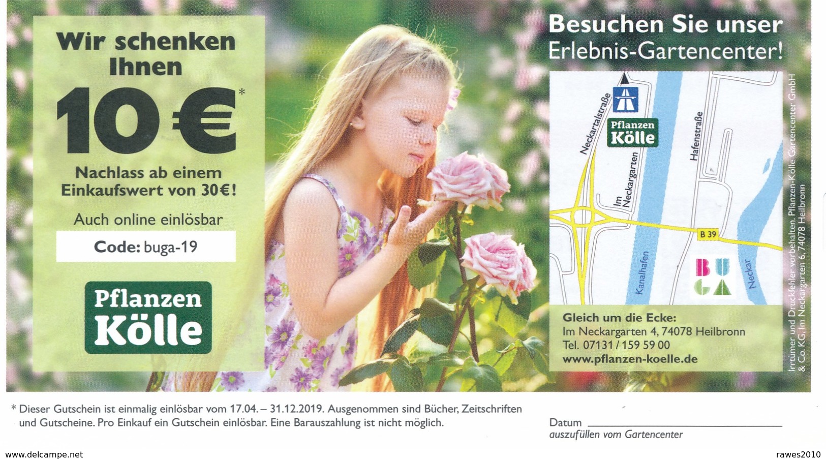 BRD Heilbronn Bundesgartenschau 2019 Tageskarte Senioren - Toegangskaarten