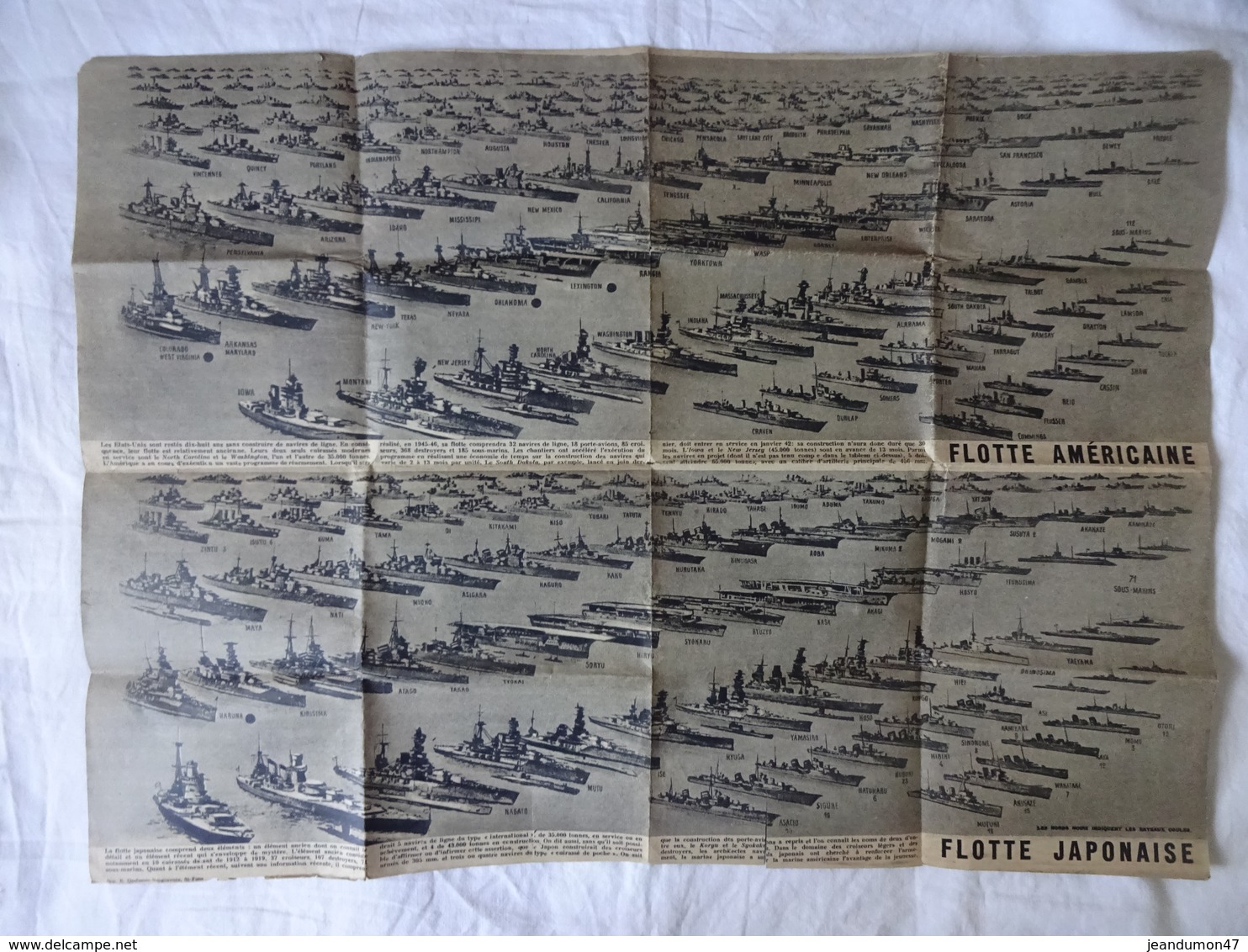 GUERRE DU PACIFIQUE . - . NOMS ET REPRESENTATIONS  DES  BATEAUX DE LA FLOTTE AMERICAINE, ET JAPONAISE - Schiffe