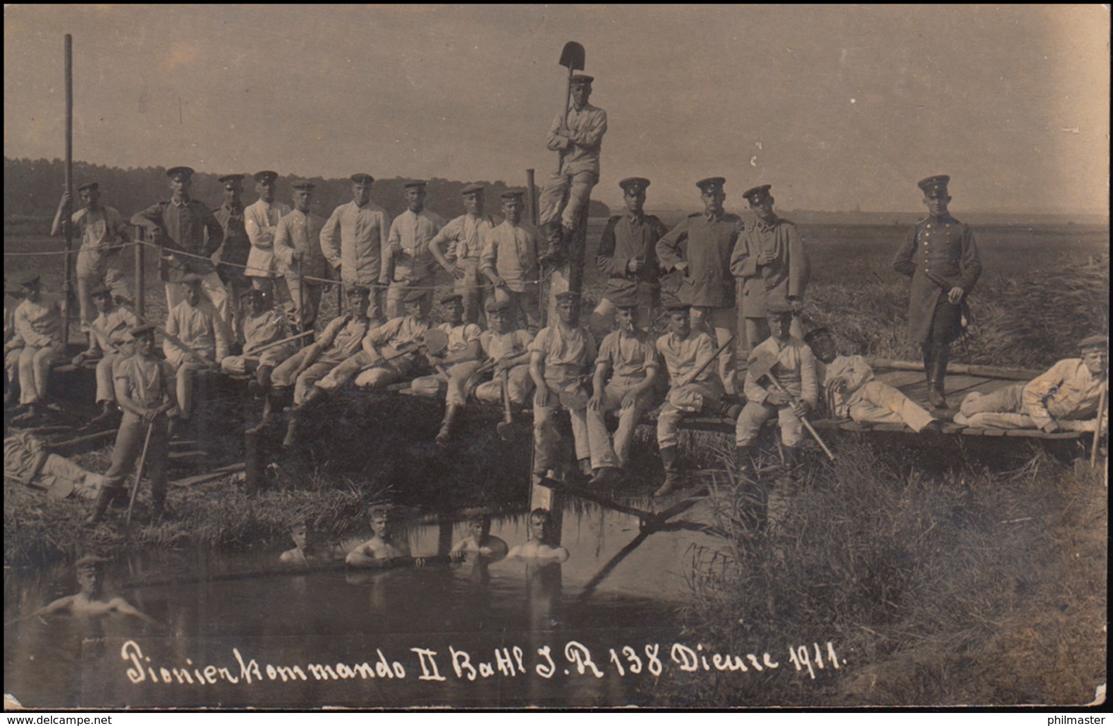 Militär-AK Pionierkommando II. Battl. Infanterie-Regiment138 DIEUZE 7.8.1911 - Autres & Non Classés