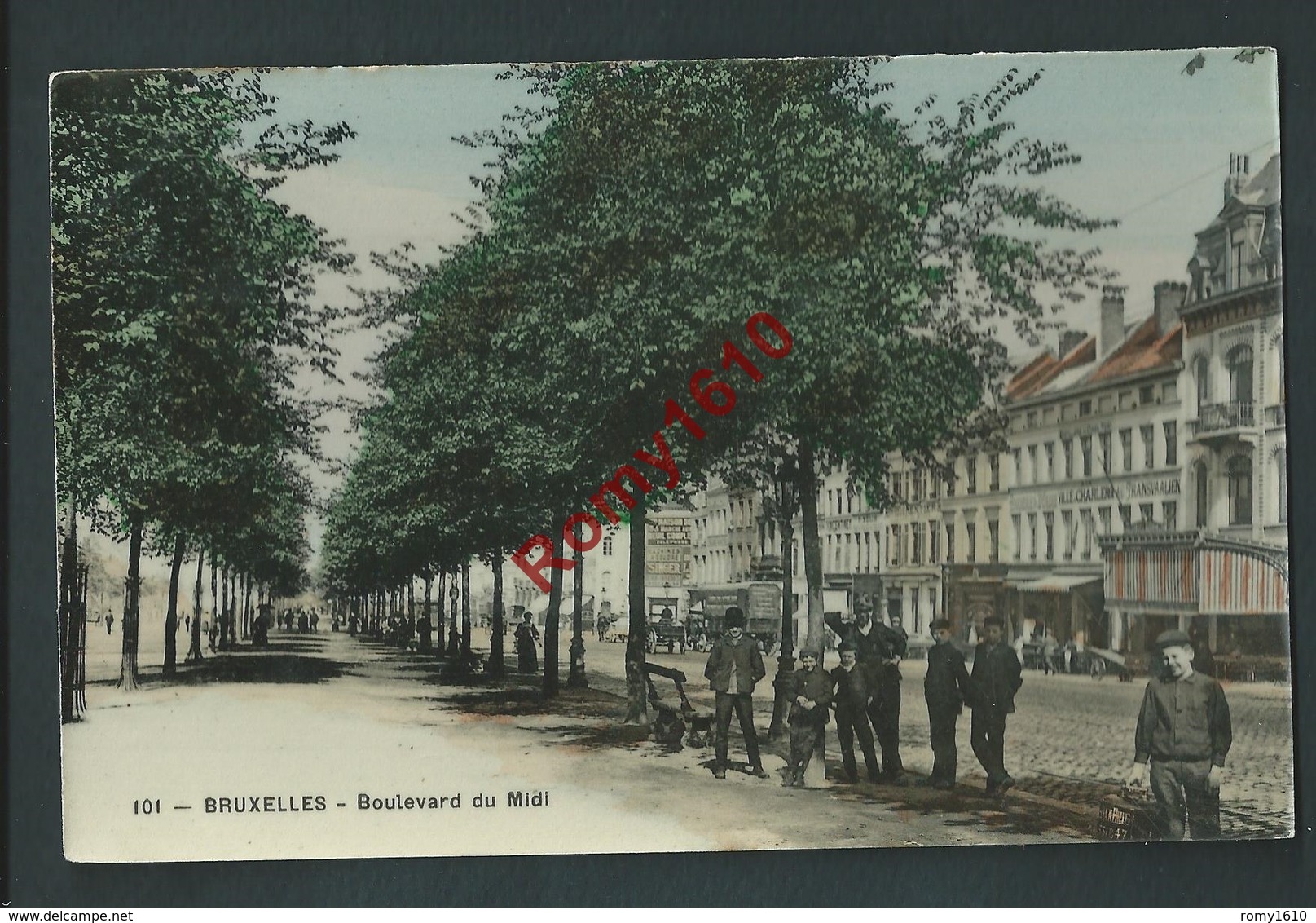 Bruxelles. Boulevard Du Midi. Camions Attelages Animation...  2 Scans. - Corsi