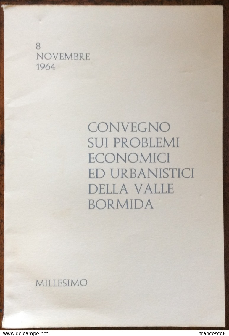 1965 Millesimo - CONVEGNO SUI PROBLEMI ECONOMICI ED URBANISTICI DELLA VALLE BORMIDA / Savona / CISL - Diritto Ed Economia