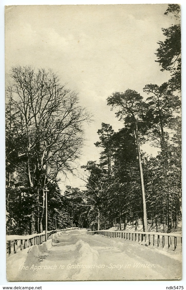 THE APPROACH TO GRANTOWN ON SPEY IN WINTER - Moray