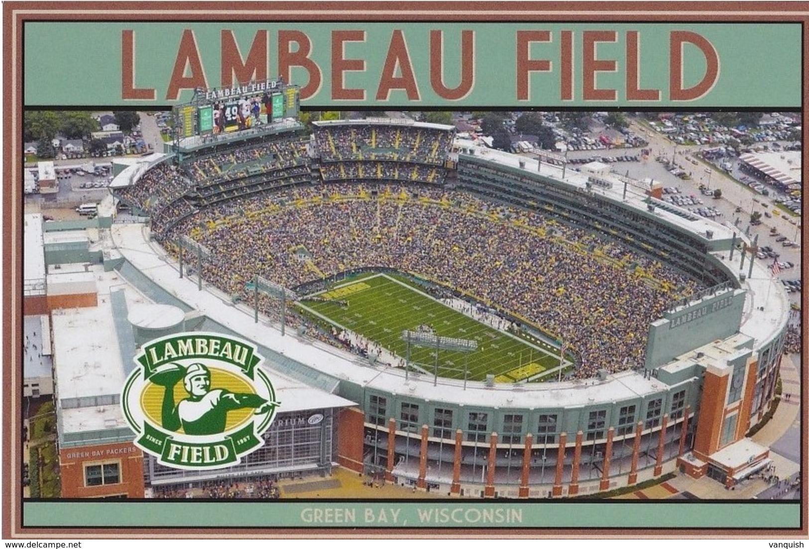 GREEN BAY LAMBEAU FIELD PACKERS STADE STADIUM ESTADIO STADION STADIO - Stades