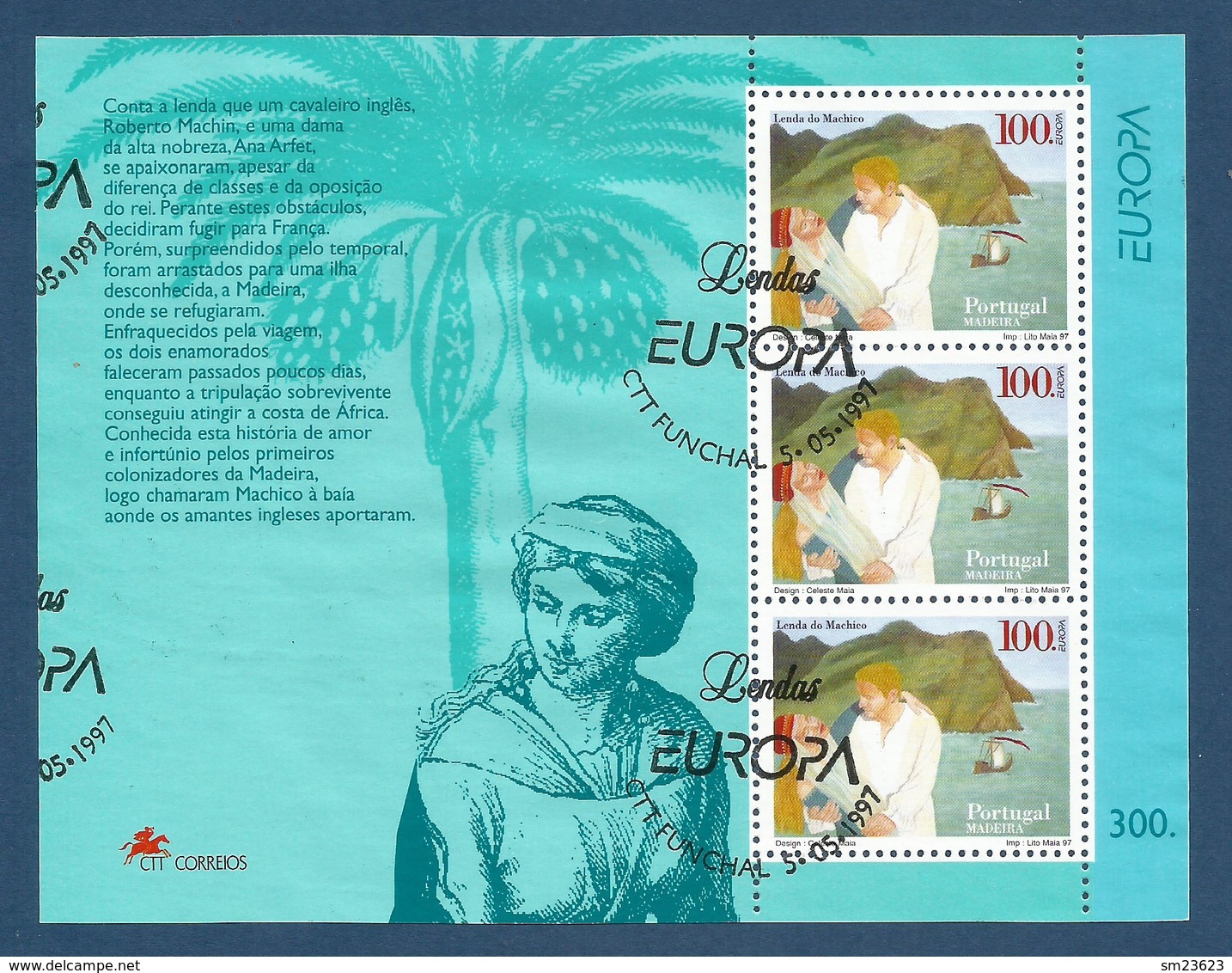 Portugal / Madeira 1997  Mi.Nr. Block 16 (191)  EUROPA CEPT Sagen Und Legenden - Gestempelt / Fine Used / (o) - 1997