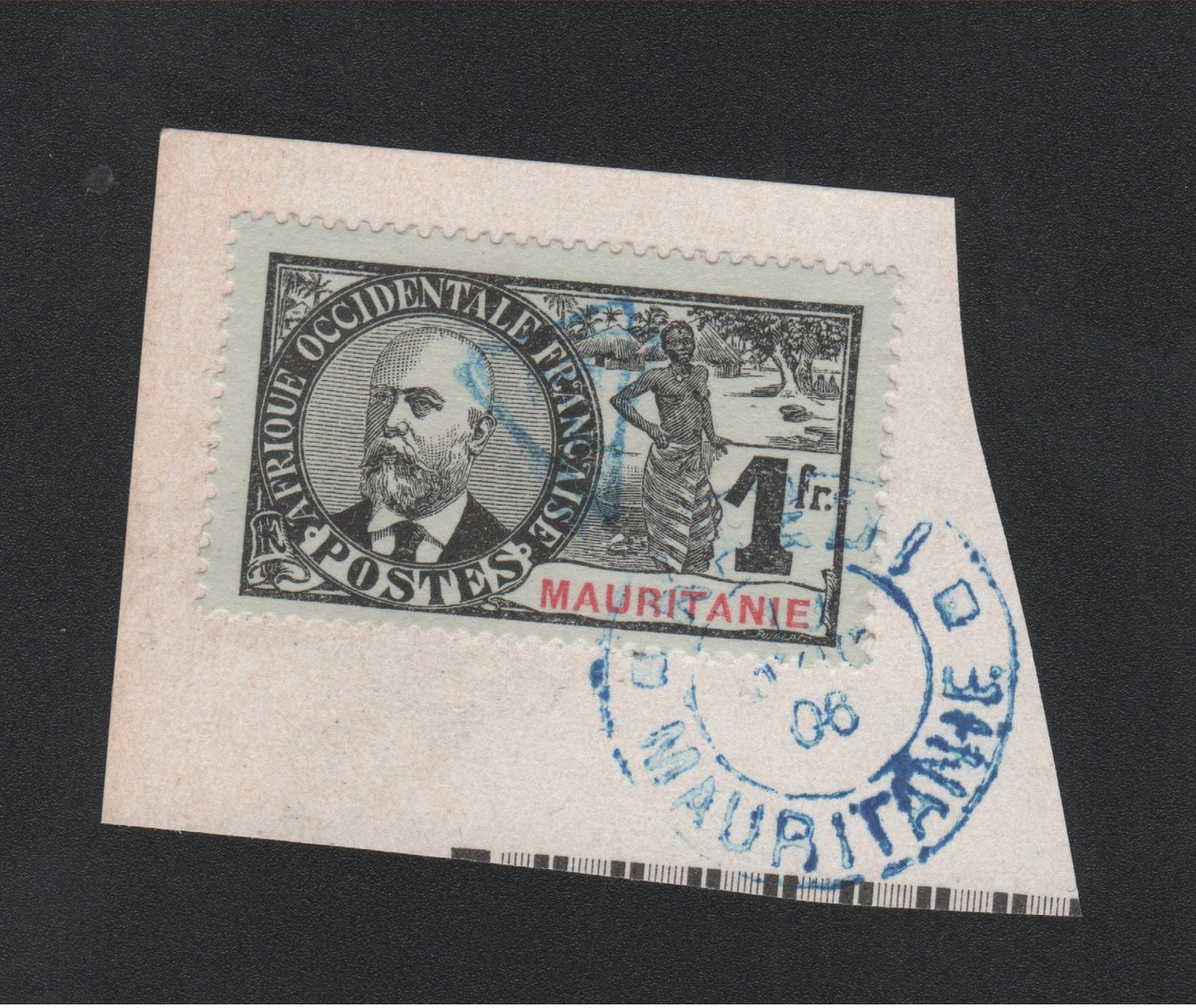 FAUX MAURITANIE TAXE N°8 1 F OBLITERE AVEC LE BON CACHET - Oblitérés