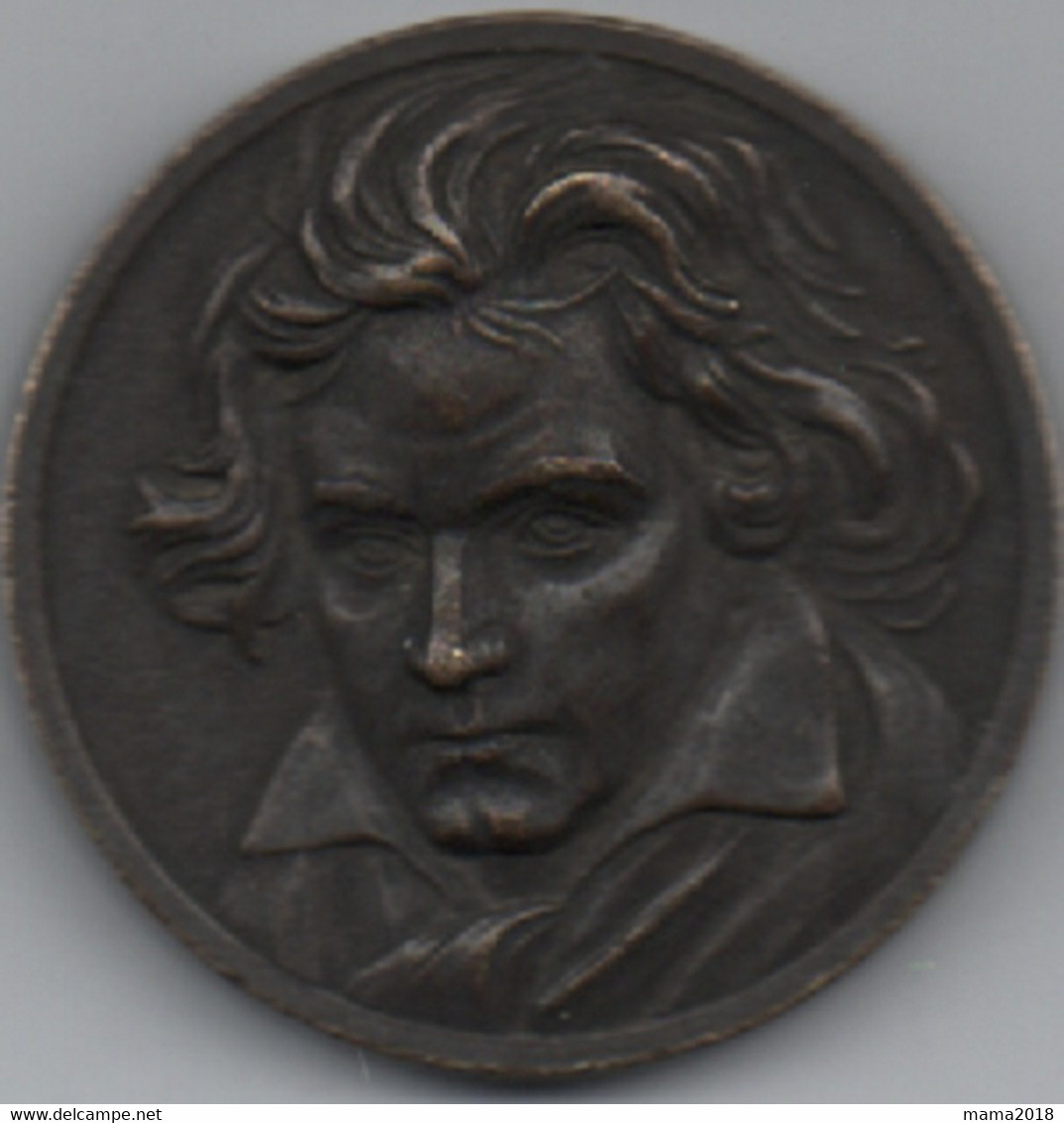 Médaille  Beethoven    Club Du Disque Classique   40 Mm  X  4 Mm - Other & Unclassified