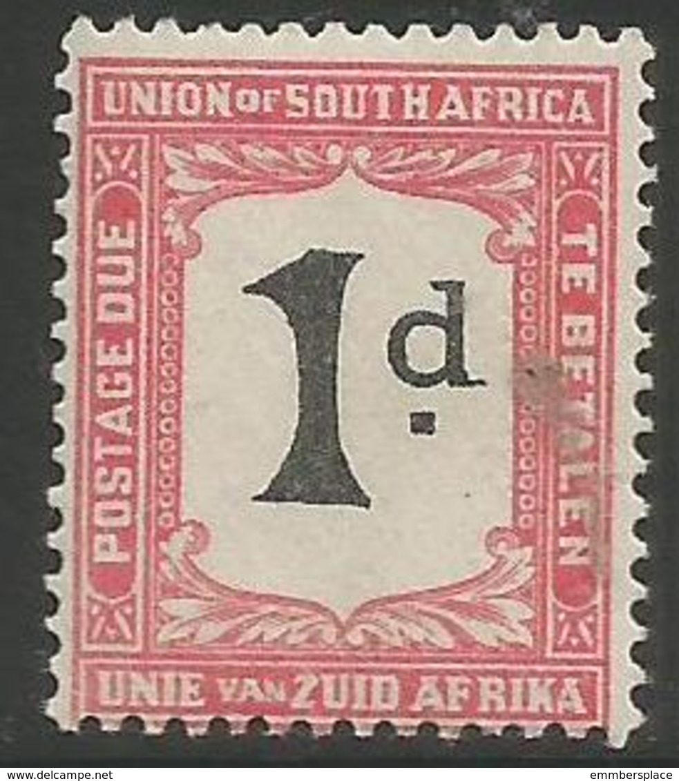 South Africa - 1923 Postage Due 1d MLH *   SG D12  Sc J12 - Impuestos