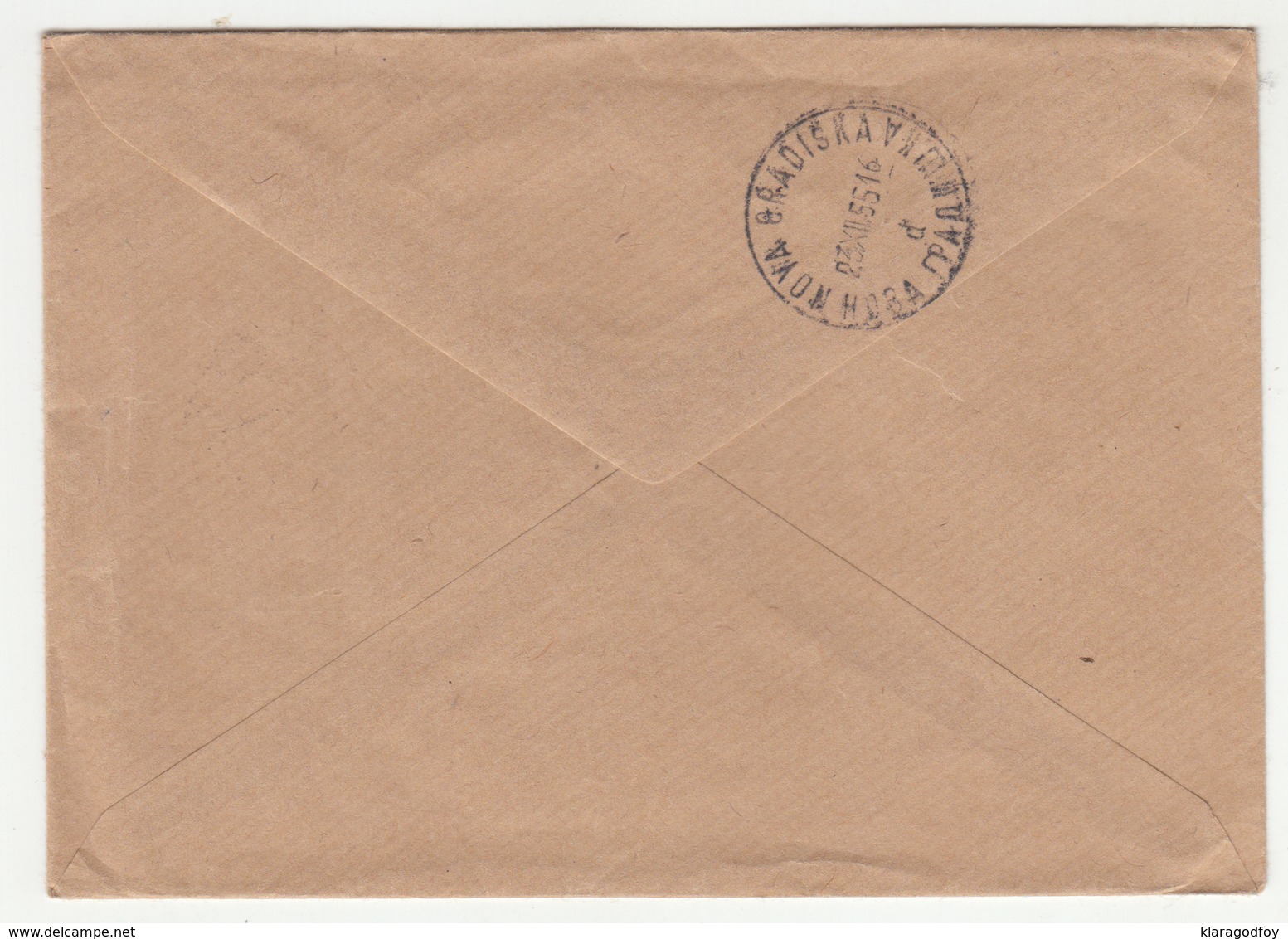 Yugoslavia FNR Letter Cover Travelled 1955 Kostajnica To Nova Gradiška B190615 - Kroatien