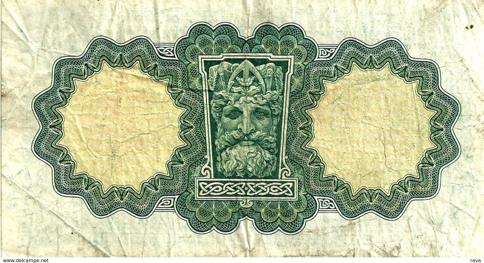 IRELAND 1 POUND GREEN WOMAN FRONT & MOTIF BACK SIGN WHITERTAKER  DATED 28-06-1972 P64b READ DESCRIPTION!! - Ireland