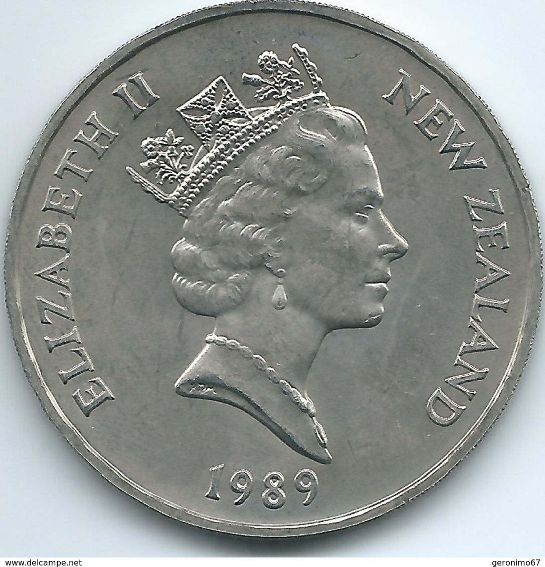 New Zealand - Elizabeth II - 1989 - 1 Dollar - Commonwealth Games Weightlifting - KM70 - Nuova Zelanda