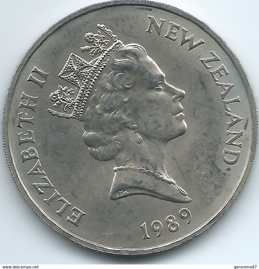 New Zealand - Elizabeth II - 1989 - 1 Dollar - Commonwealth Games Swimming - KM69 - Nuova Zelanda