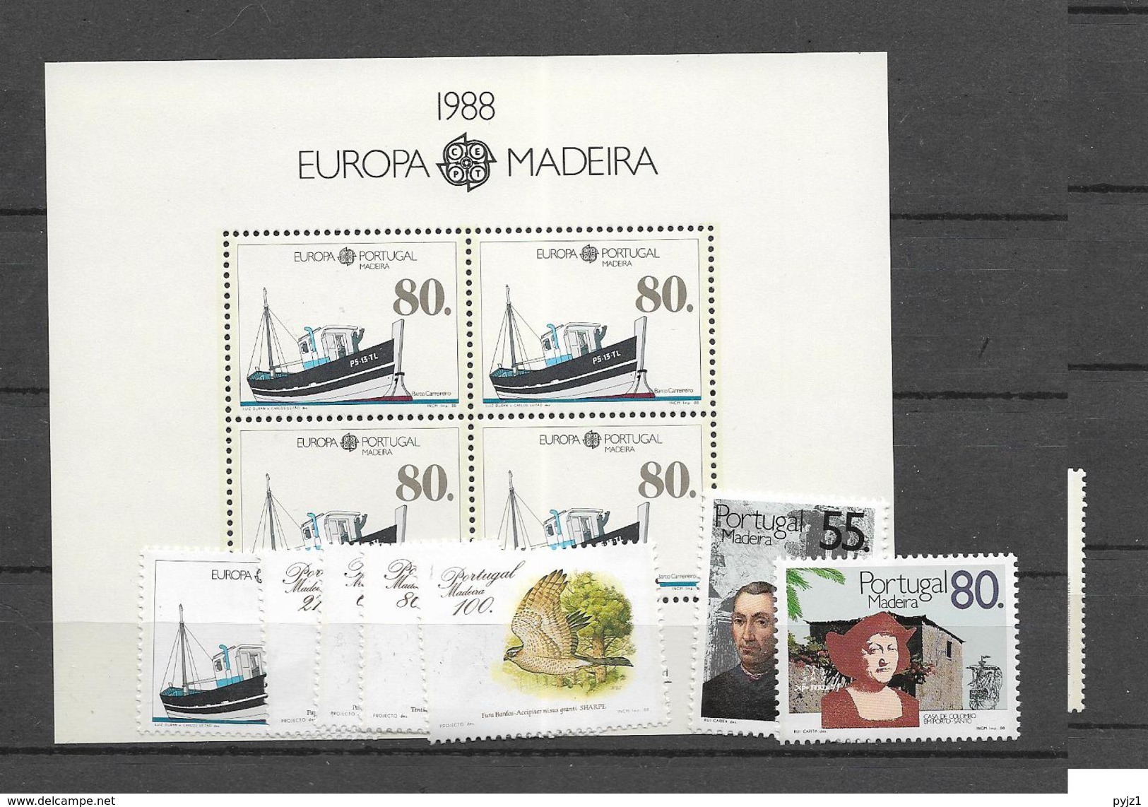 1988 MNH Madeira Year Complete, Postfris - Madère