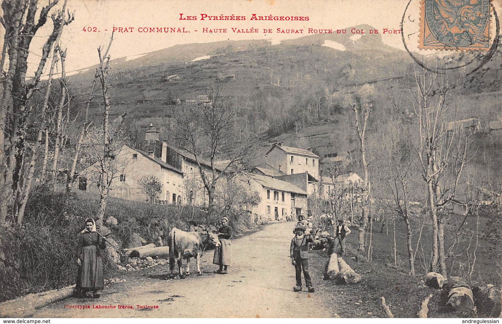 CPA Les Pyrénées Ariégeoises - PRAT COMMUNAL - HAUTE VALLEE DE SAURAT ROUTE DU COL DE PORT - Sonstige & Ohne Zuordnung