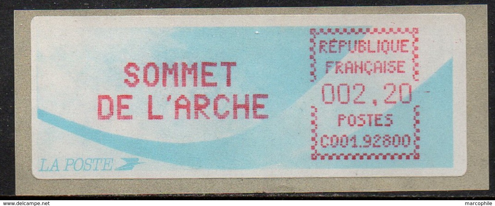 TYPE COMETE / 1989 SOMMET DE L'ARCHE 2.20 FRANCS NEUF (ref T1850) - 1988 Type « Comète »