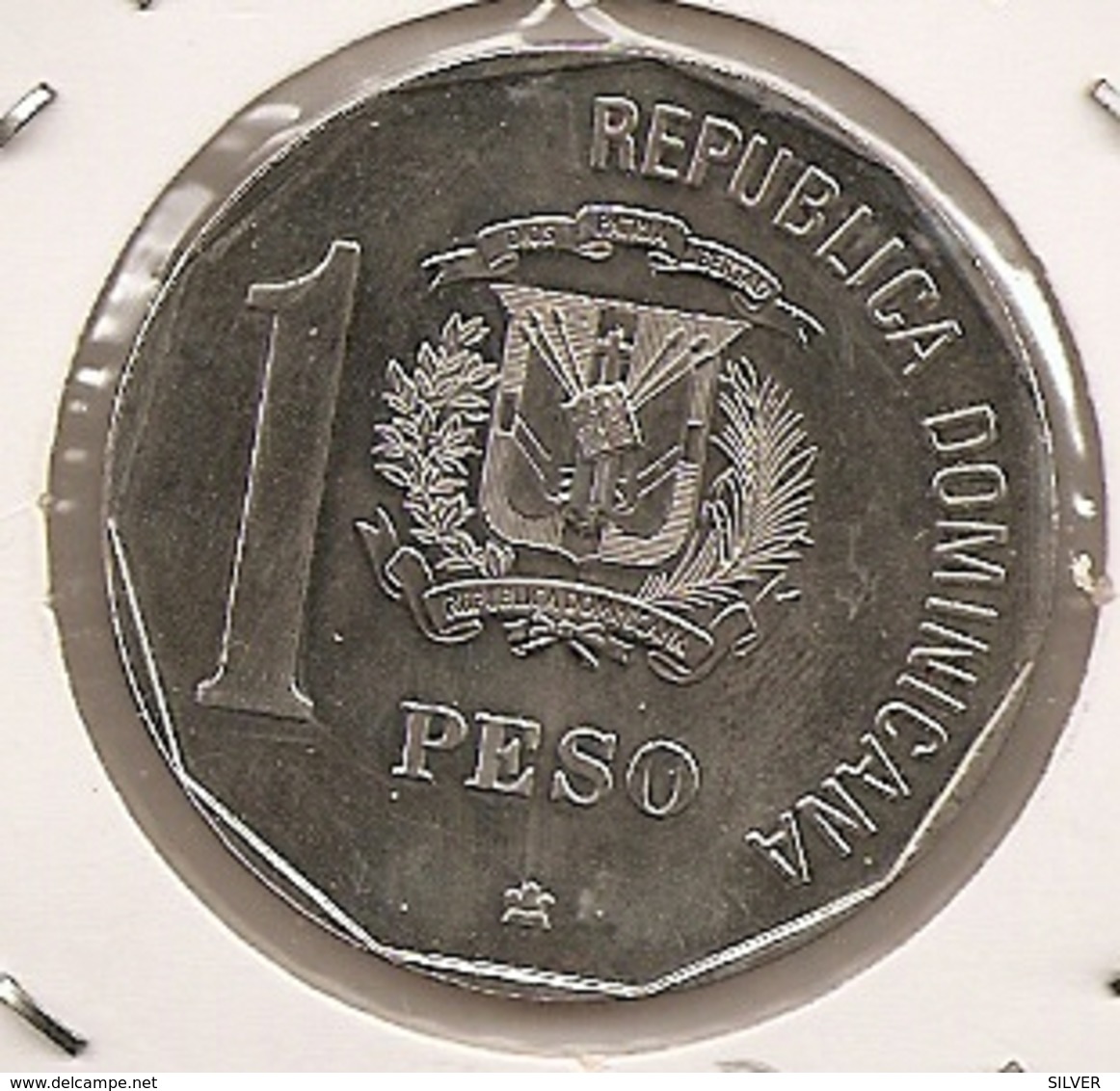 DOMINICAINE REPUBLIQUE 1 PESO 1990 RARO RARE MINTAGE 30 000 - Dominicaanse Republiek