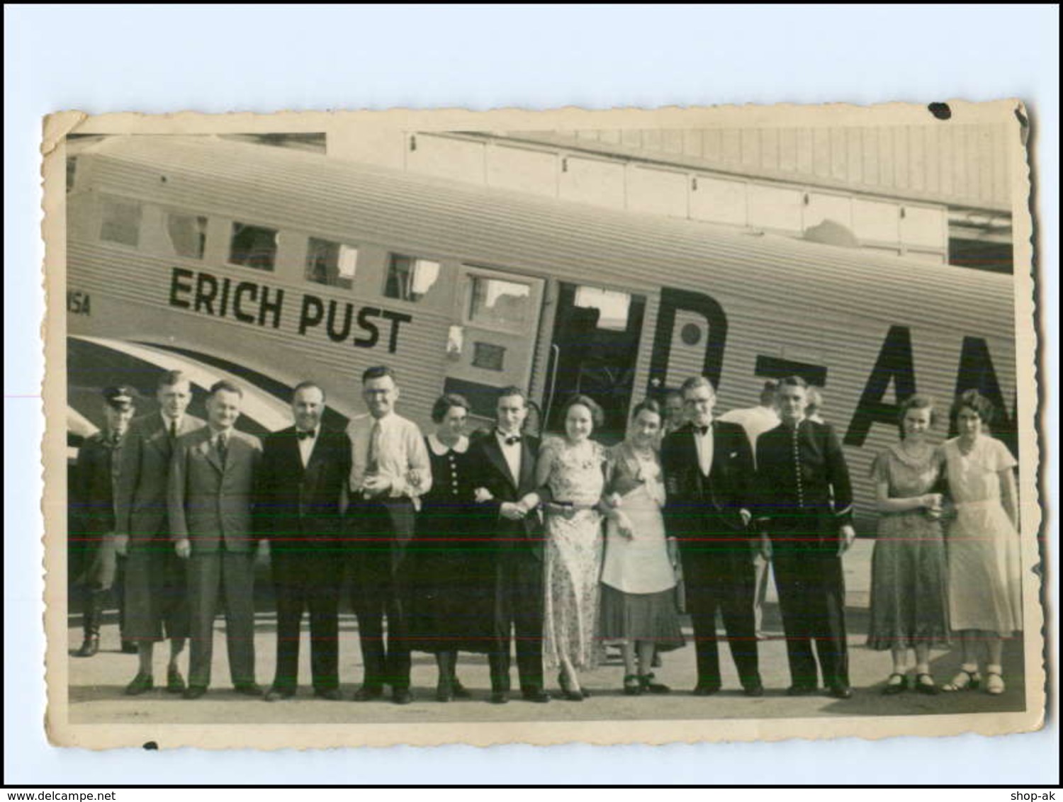 U7073/ Flugzeug Ju 52 Erich Pust Flughafen Stuttgart-Böblingen Foto AK Ca.1940 - Sonstige & Ohne Zuordnung