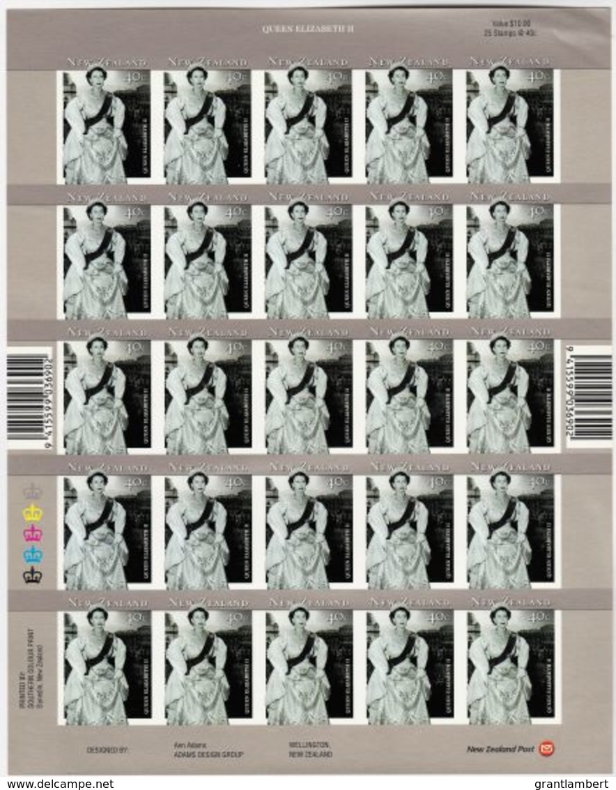 New Zealand 2001 Queen Elizabeth IMPERFORATE Set Of 6 Complete Sheets MNH - Unused Stamps