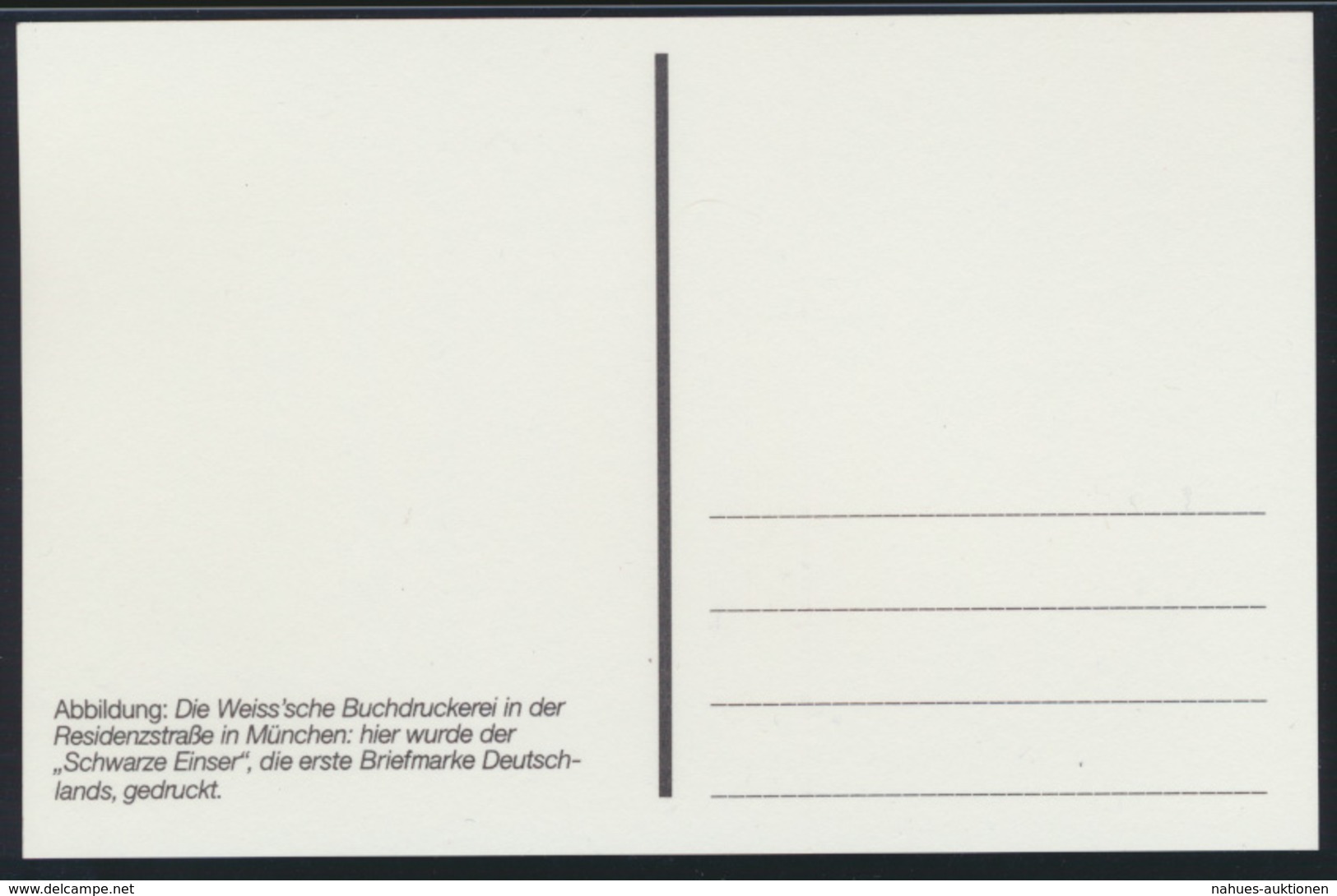 Bayern Druckerei Des Schwarzer Einser Ansichtskarte München Residenzstr. Reprint - Andere & Zonder Classificatie