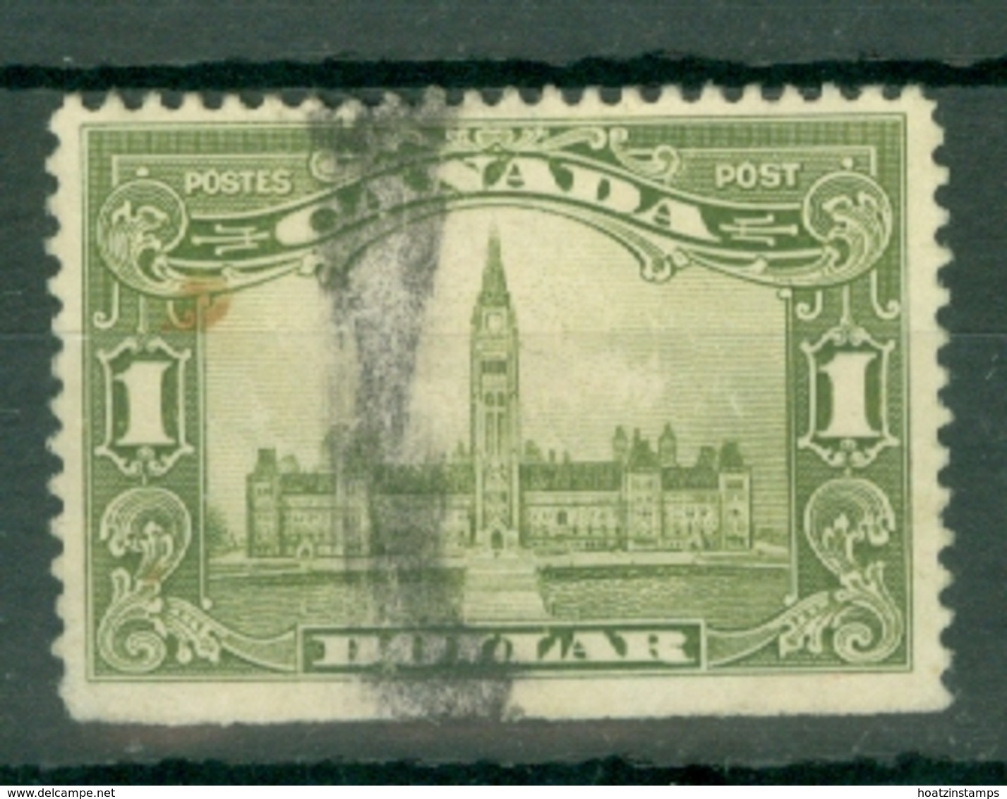 Canada: 1928/29   KGV - Pictorial   SG285    $1   Olive-green     Used - Used Stamps