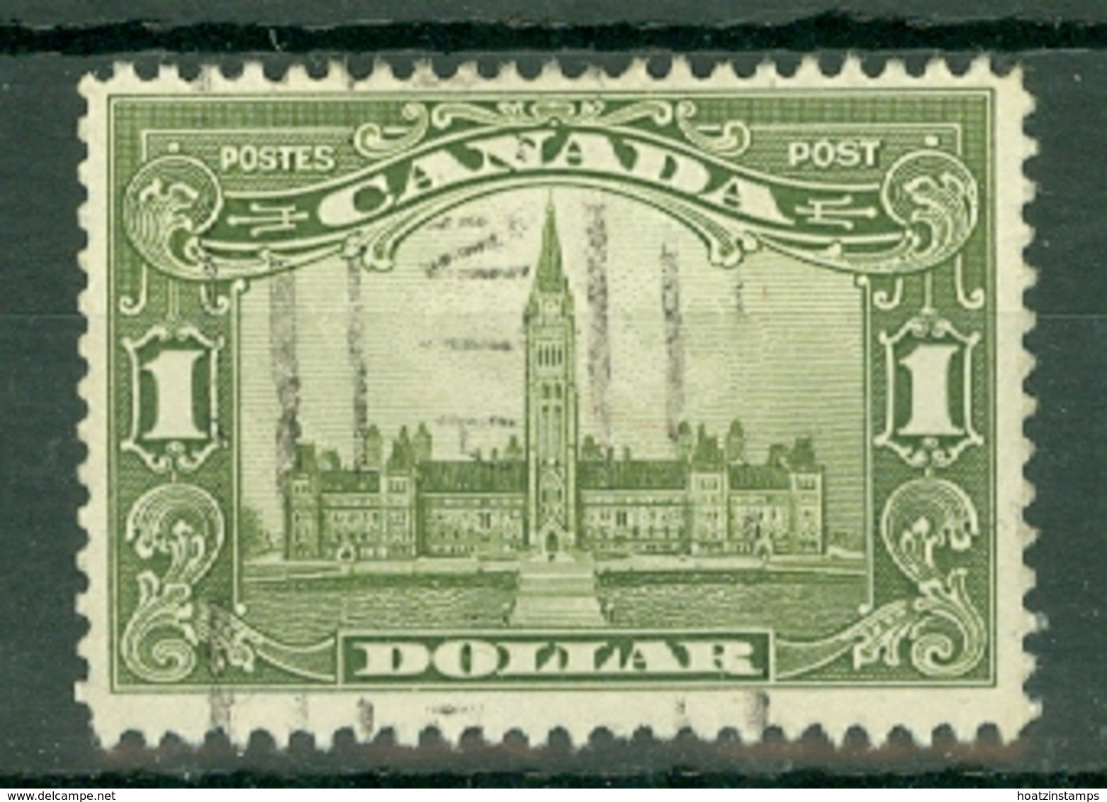 Canada: 1928/29   KGV - Pictorial   SG285    $1   Olive-green     Used - Used Stamps