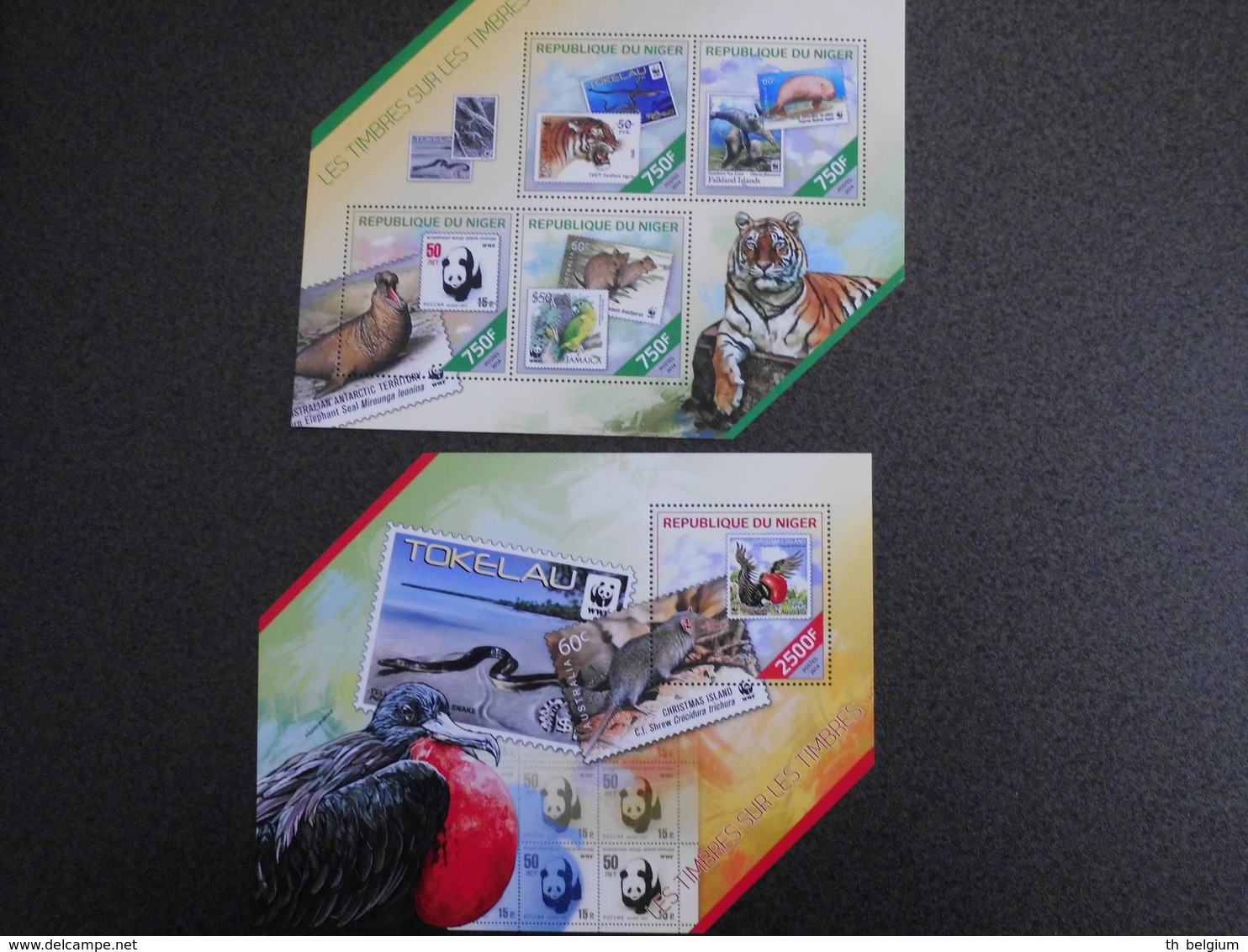 Niger 2014 - WWF - Stamps On Stamps - 2 Sheets - Neufs