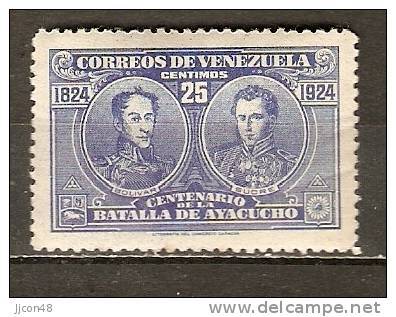 Venezuela 1924  Battle Of Ayacucho  25c  (**) MNH - Venezuela