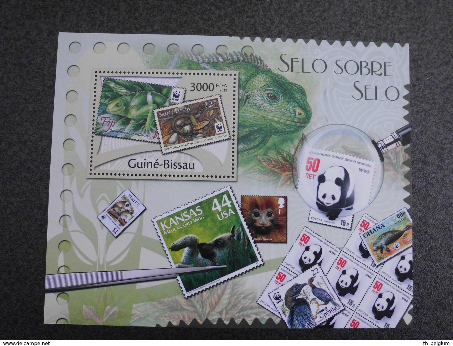 Guinea Bissau Guiné-Bissau 2012 - WWF - Stamps On Stamps - 2 Sheets - Ongebruikt