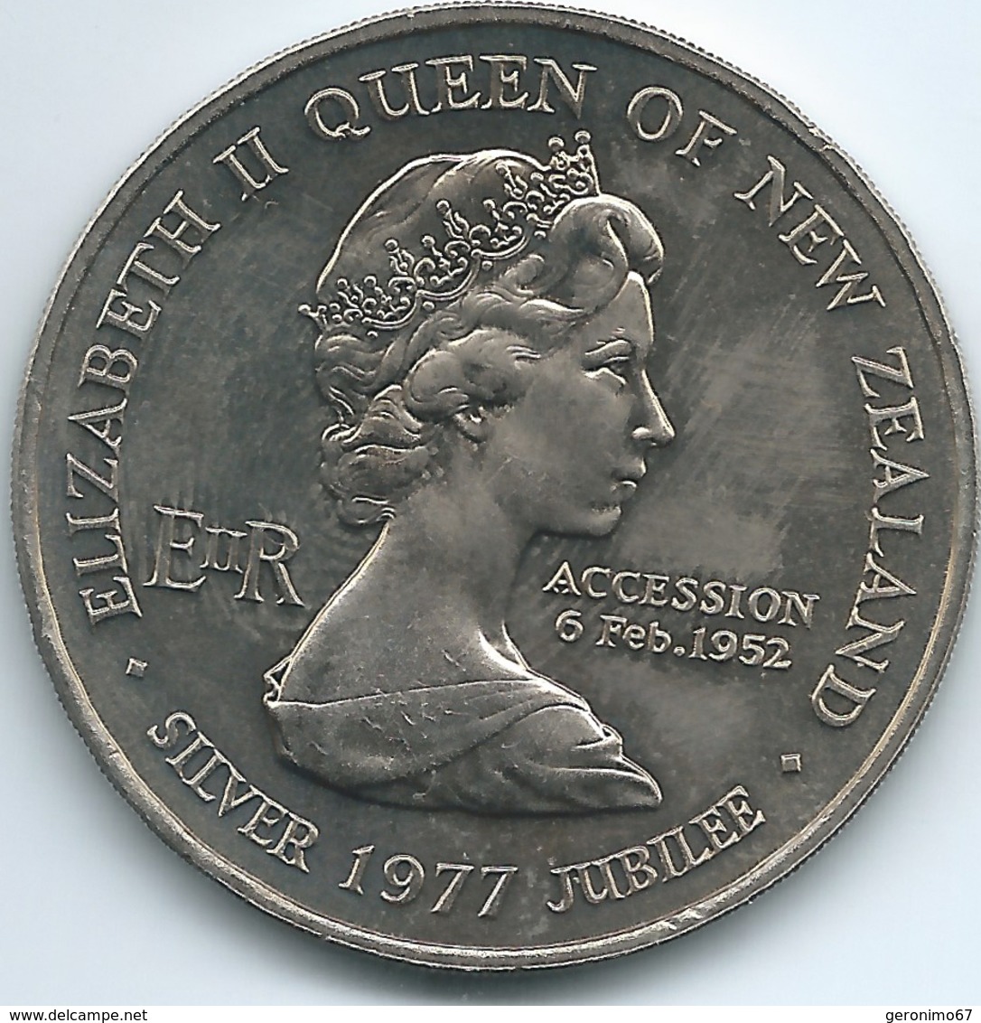 New Zealand - Elizabeth II - 1977 - Silver Jubilee / Waitangi Day - KM46 - New Zealand