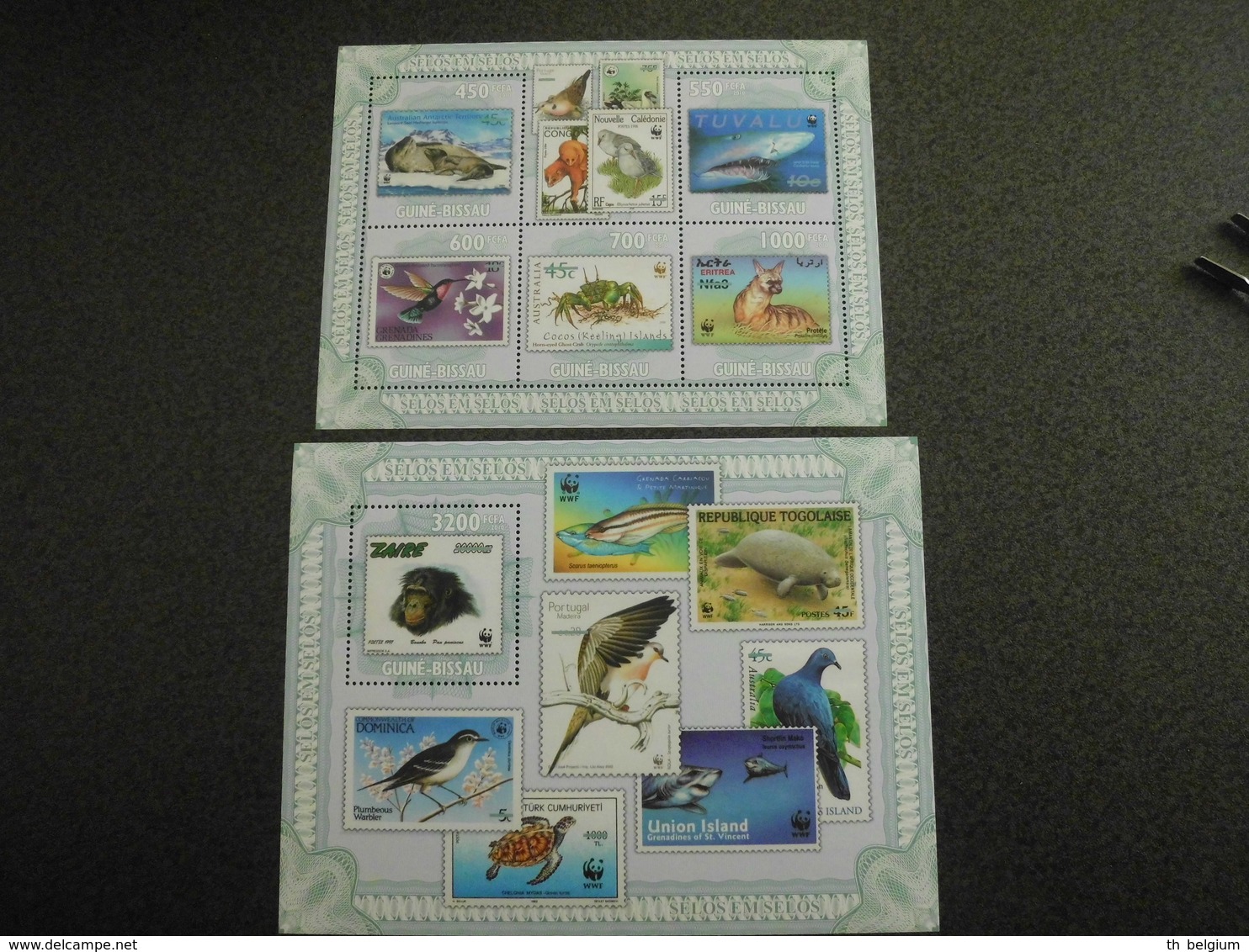 Guinea Bissau Guiné-Bissau 2010 - Stamps On Stamps - 2 Sheets - Neufs