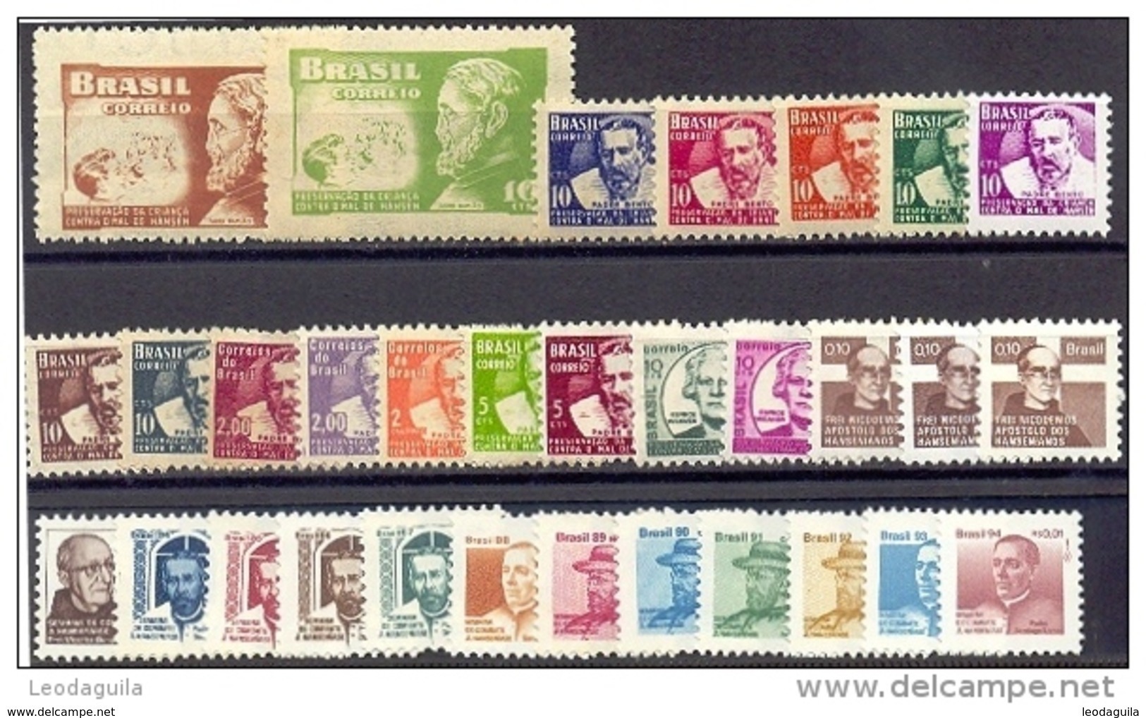 BRAZIL -  HANSEN  REVENUE STAMPS  - Complete Serie From 1 To 31 - Collections, Lots & Series