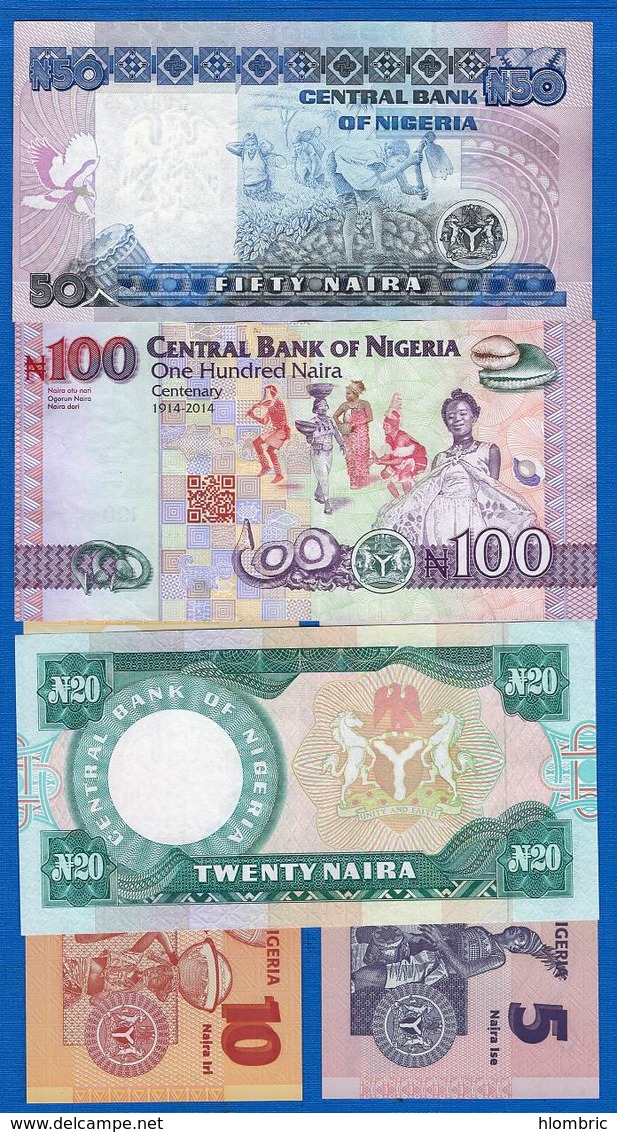 Nigéria  5  Billets  Neuf - Nigeria