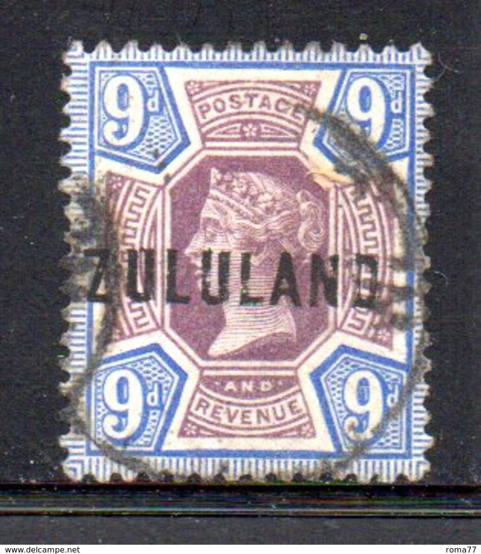 XP4614 - ZULULAND 1888 , Yvert N. 9  Usato (2380A) . - Zululand (1888-1902)