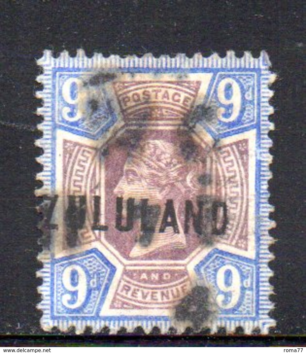 XP4598 - ZULULAND 1888 , Yvert N. 9  Usato (2380A) . - Zoulouland (1888-1902)