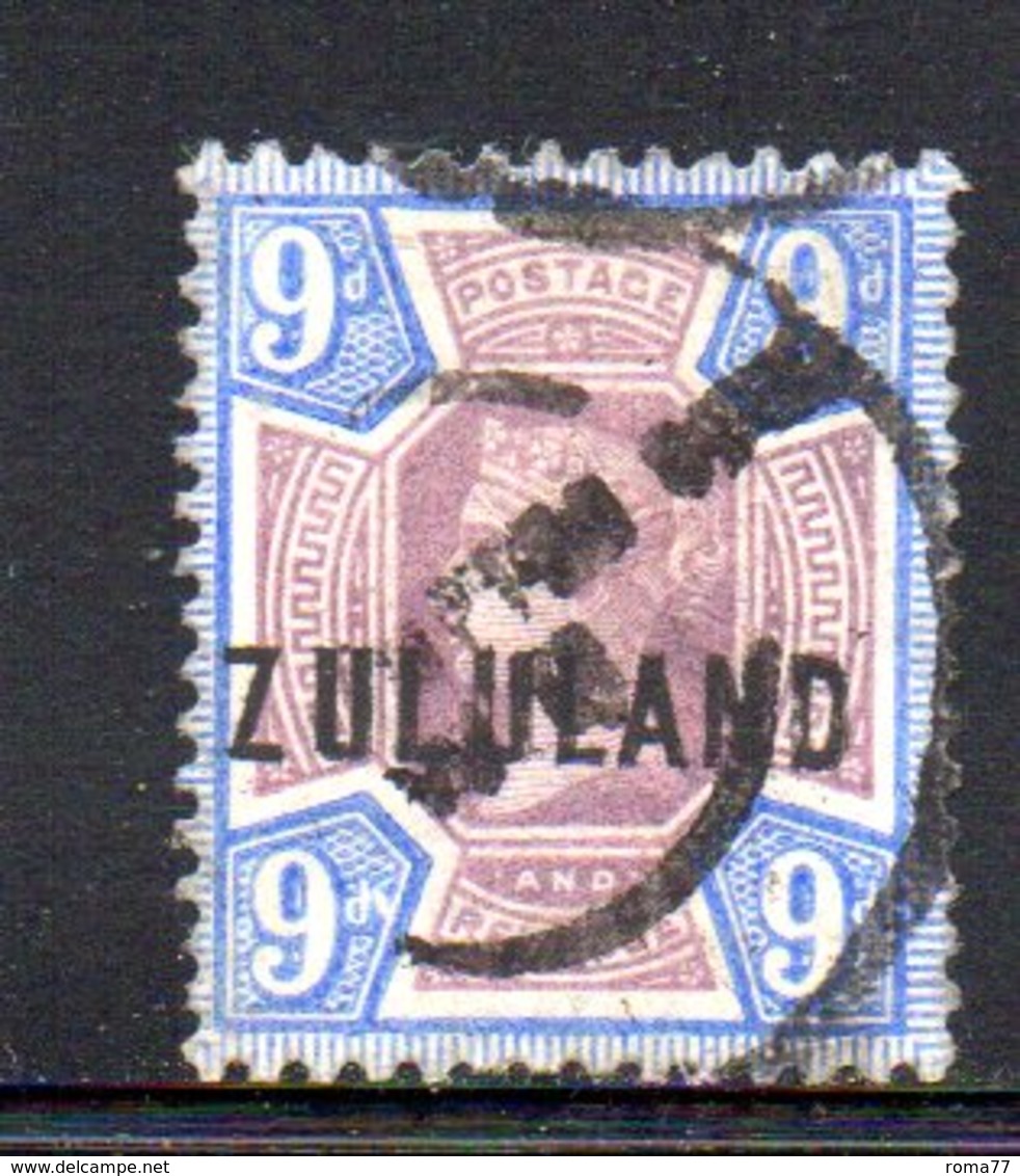 XP4599 - ZULULAND 1888 , Yvert N. 9  Usato (2380A) . - Zoulouland (1888-1902)