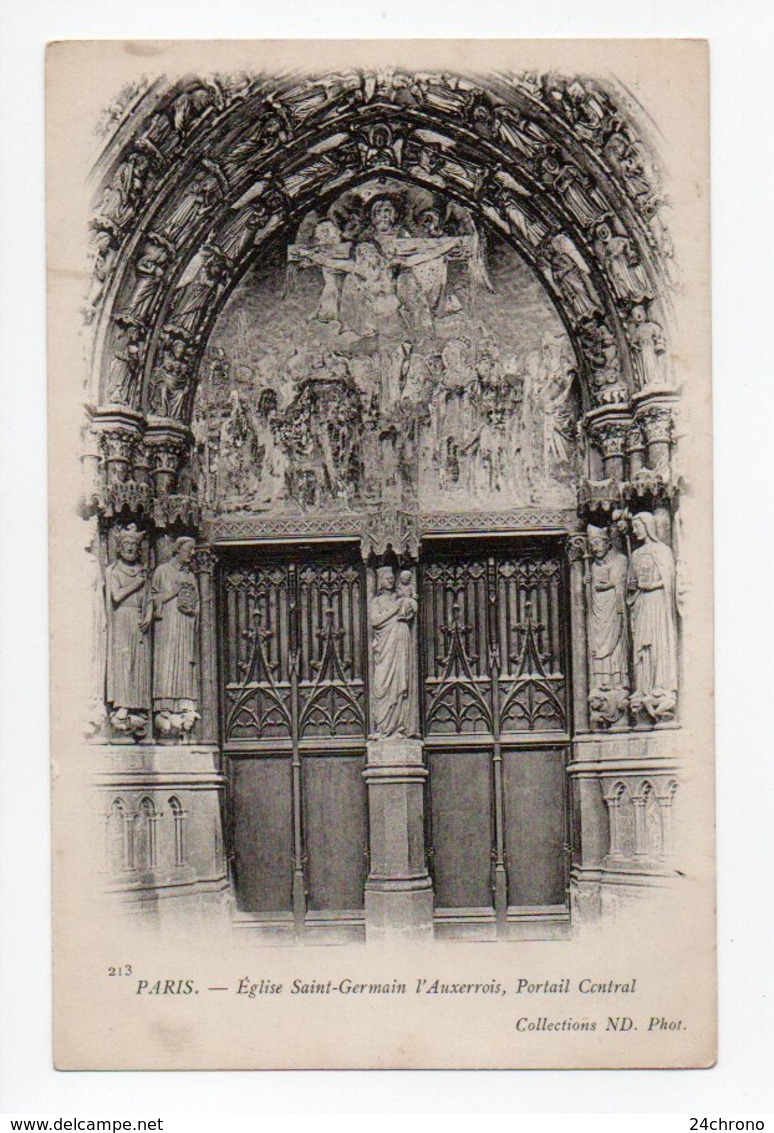 Paris: Eglise Saint Germain L'Auxerrois, Portail Central (19-1063) - Arrondissement: 01