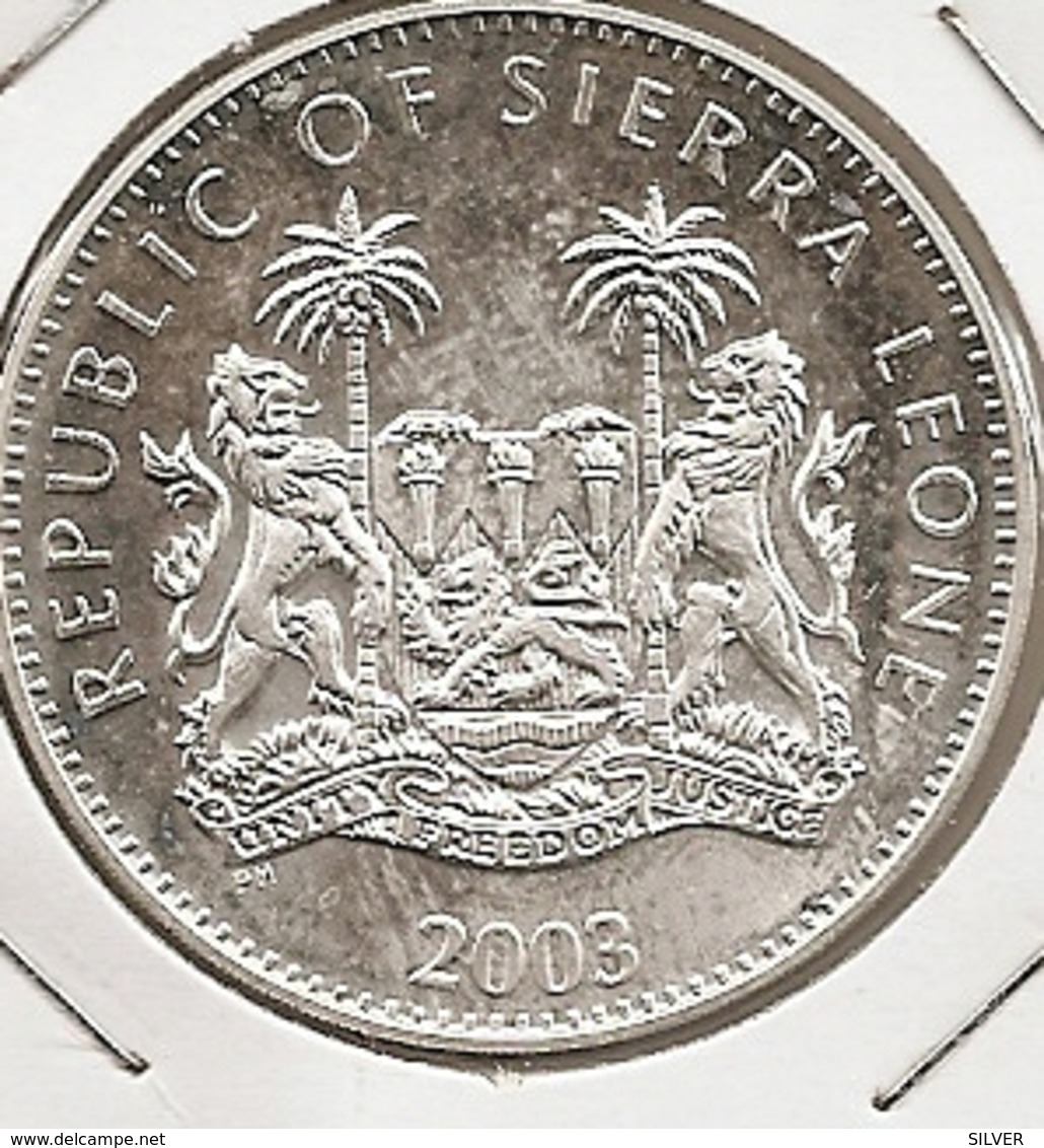 SIERRA LIONE/LEONE 10 DOLLARS 2003 28.2800 G., 0.9250 Silver MTG 10000 PROOF& RARE - Sierra Leona