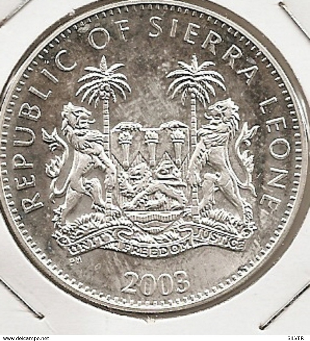 SIERRA LIONE/LEONE 10 DOLLARS 2003 28.2800 G., 0.9250 Silver MTG 10000 PROOF& RARE - Sierra Leone