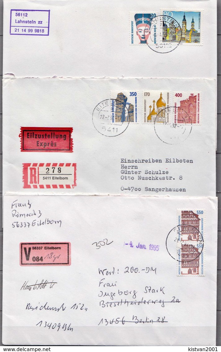 Postal History Cover: 9 Germany Covers With Landscapes Stamps, Many Different + 1 More Cover - Covers & Documents