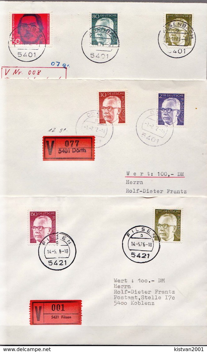 Postal History Cover: 6 Germany Covers With Heinemann Stamps, Many Different, Interesting Drawn Labels - Covers & Documents