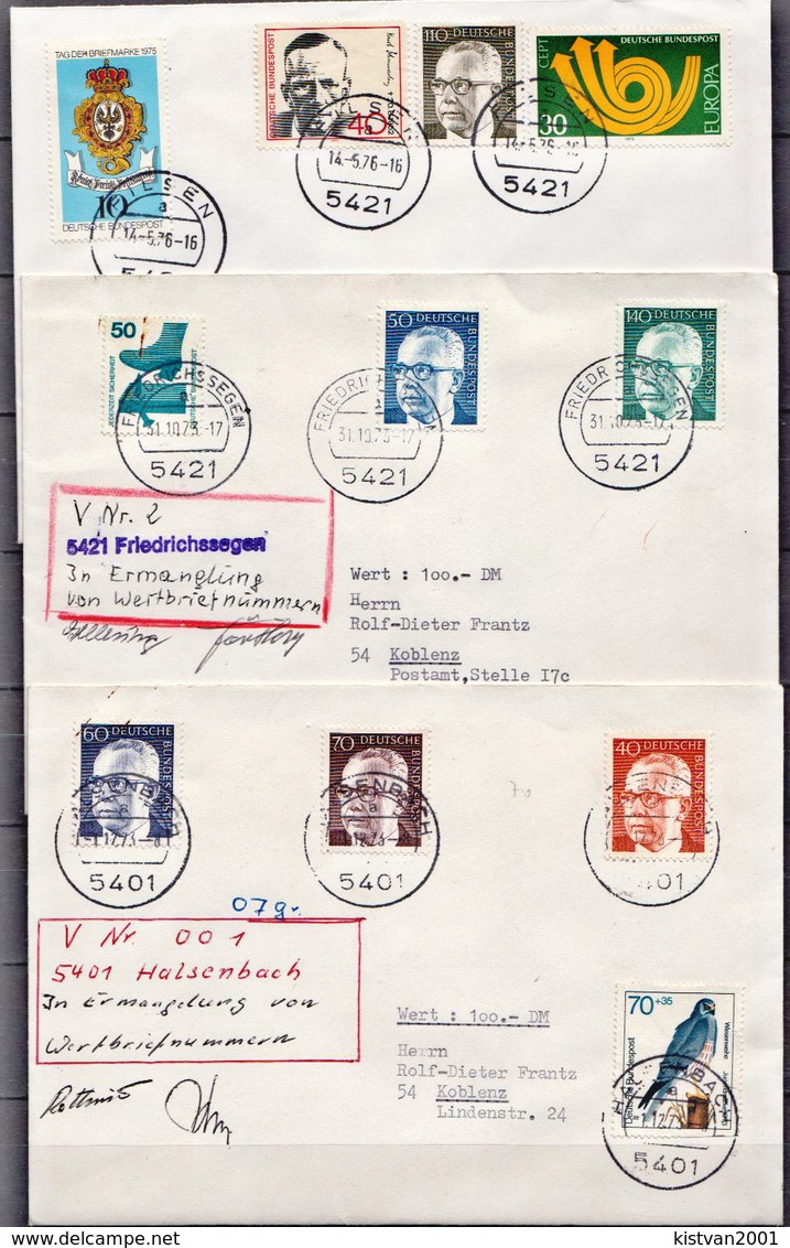 Postal History Cover: 6 Germany Covers With Heinemann Stamps, Many Different, Interesting Drawn Labels - Covers & Documents