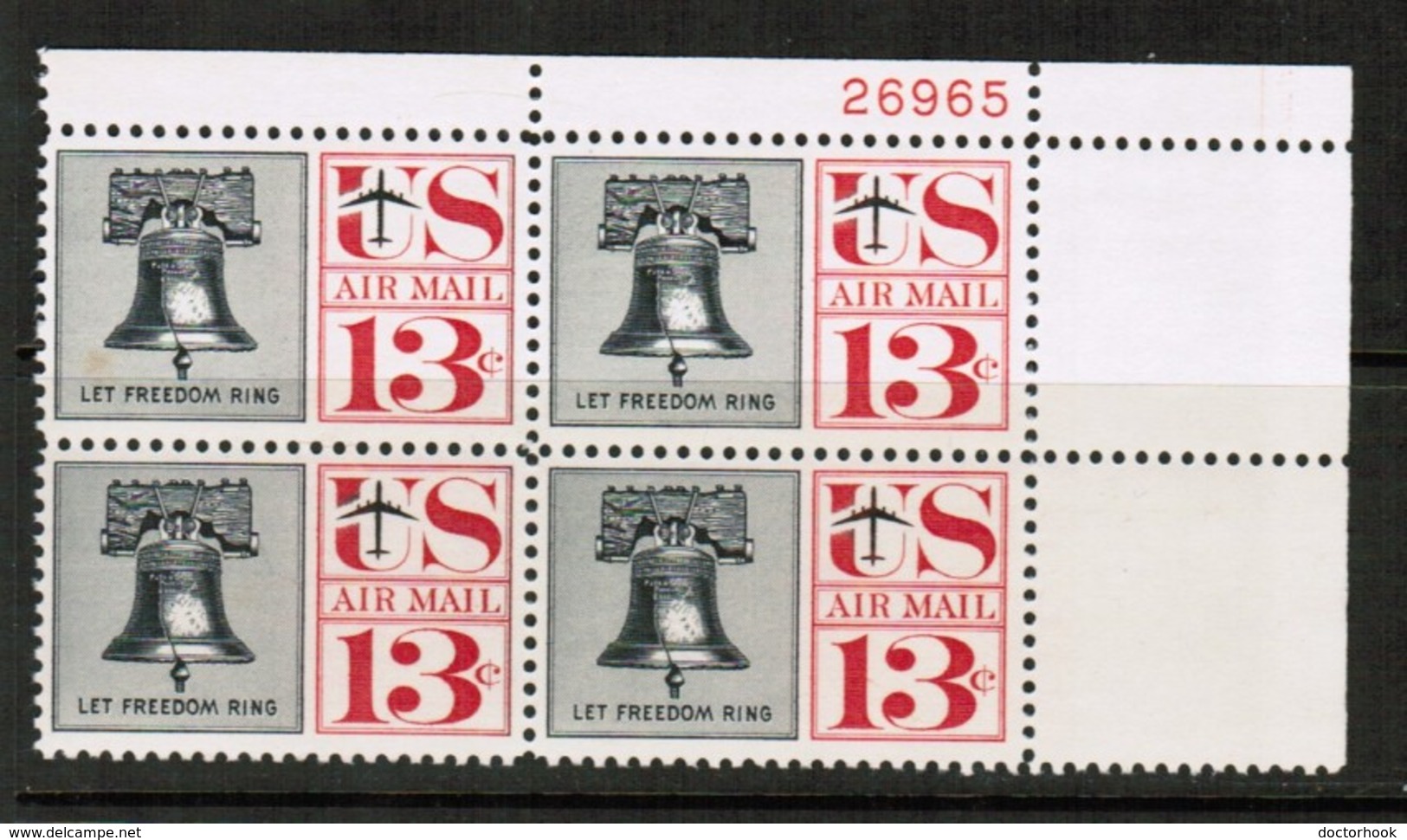 U.S.A.  Scott # C 62** VF MINT NH PLATE BLOCK Of 4  (LG-1130) - Numero Di Lastre