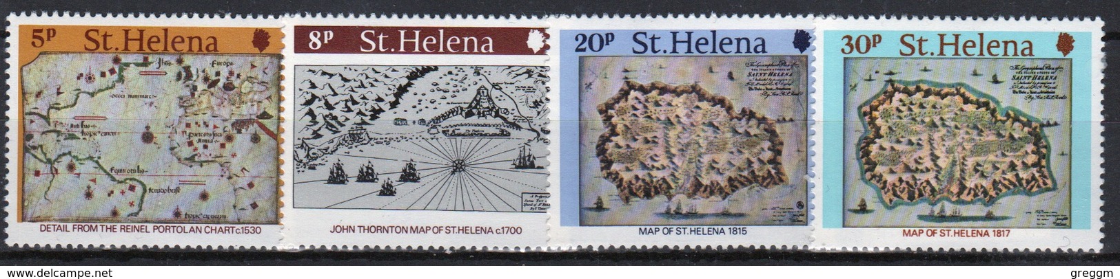 St Helena 1981 Set Of Stamps To Celebrate Early Maps. - Sint-Helena