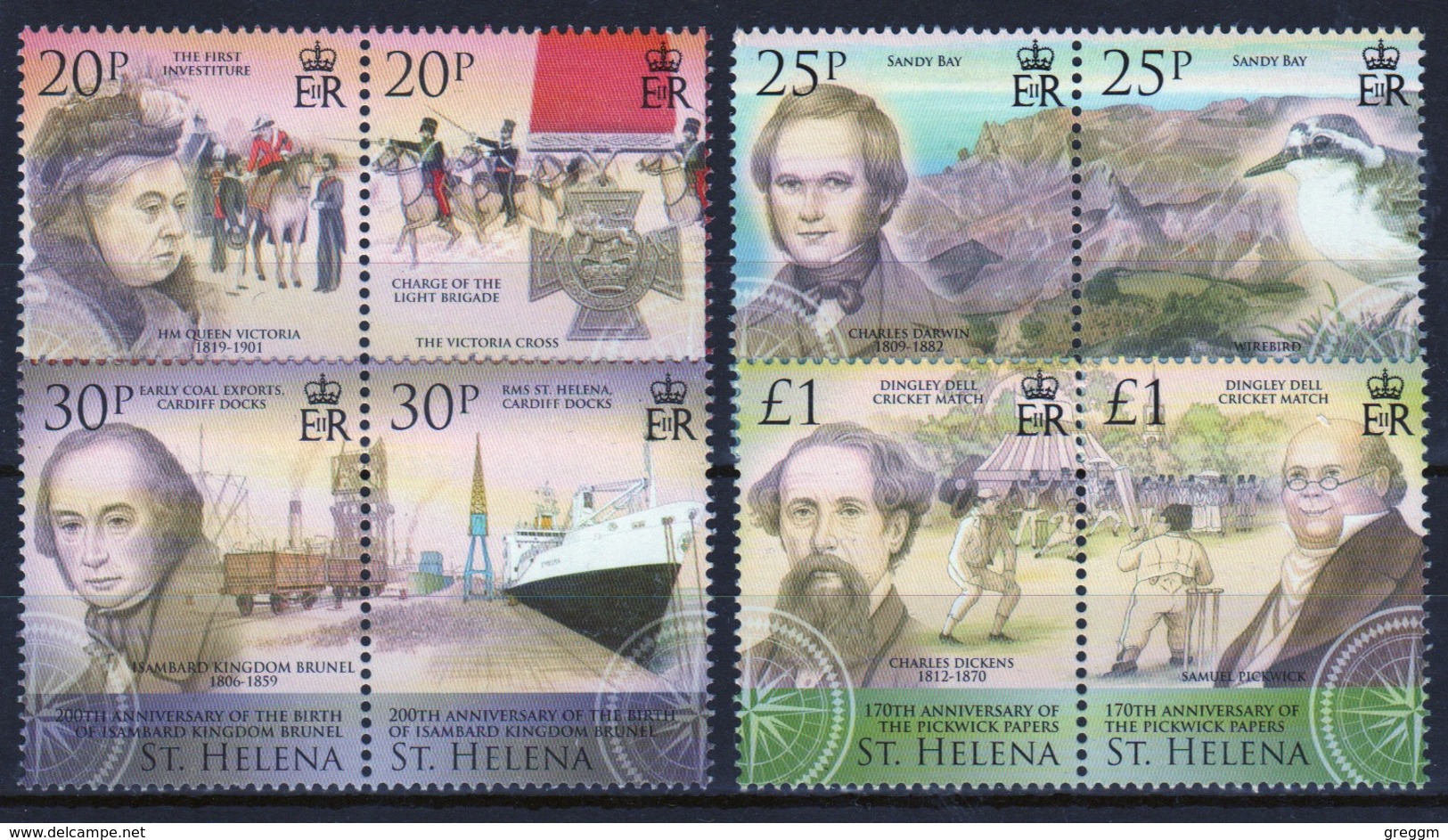 St Helena 2006 Set Of Stamps To Celebrate Exploration And Innovation Anniversaries. - Saint Helena Island