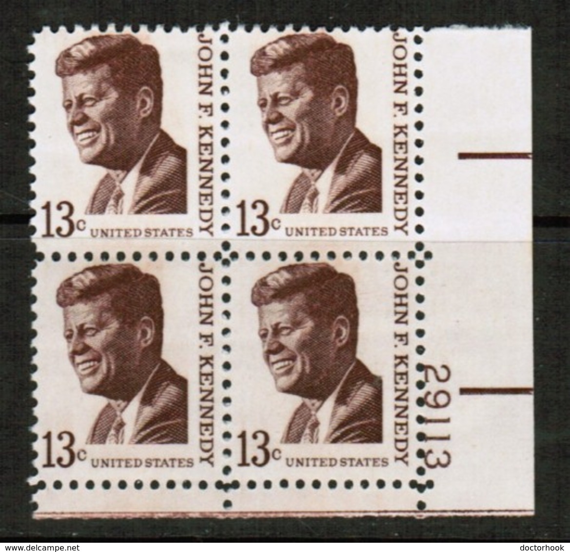 U.S.A.  Scott # 1287** VF MINT NH PLATE BLOCK Of 4  (LG-1133) - Plattennummern