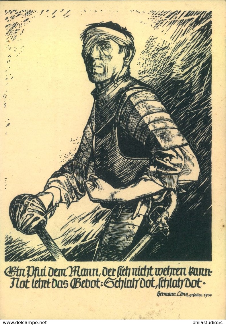 1941, Feldpost-Propagandakarte Mit H. Löns Spruch - Sonstige & Ohne Zuordnung